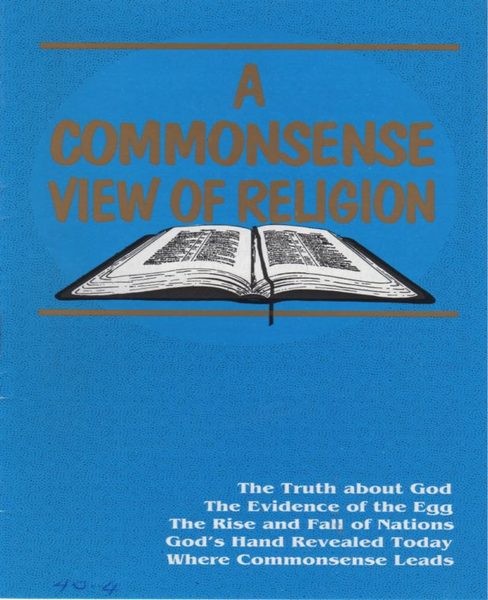 Cover of A Commonsense View of Religion