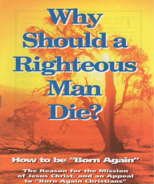 Cover of Why Should a Righteous Man Die